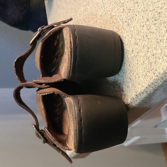 Dr scholls leather clogs, sz 9.5, brown - Picture 5 of 8